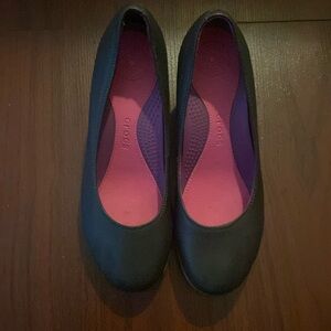 Crocs wedge woman shoes sz 8.5 Croca authentic shoess